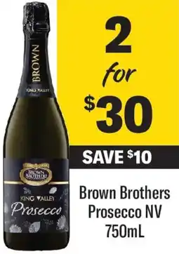Coles Brown Brothers Prosecco NV offer