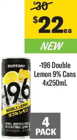 Liquorland -196 Double Lemon 9% Cans offer