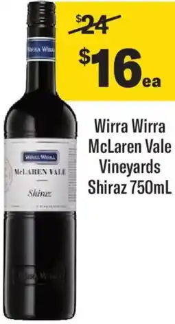 Liquorland Wirra Wirra McLaren Vale Vineyards Shiraz offer