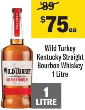 Liquorland Wild Turkey Kentucky Straight Bourbon Whiskey offer
