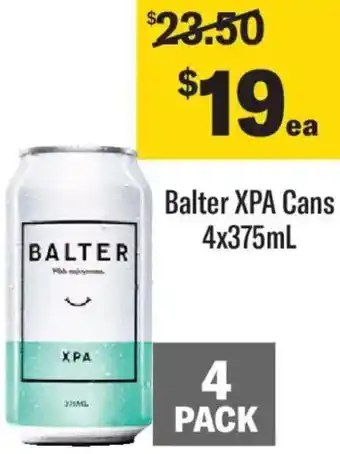 Liquorland Balter XPA Cans offer