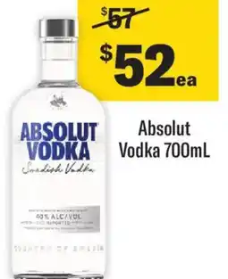 Liquorland Absolut Vodka offer