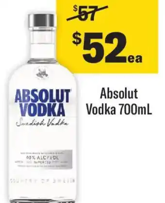 Liquorland Absolut Vodka offer