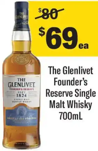 Liquorland The Glenlivet Founder's Reserve Single Malt Whisky offer