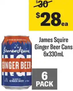 Liquorland James Squire Ginger Beer Cans JAMESON Dry & Lime Cans offer