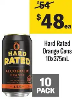 Liquorland Hard Rated Orange Cans offer