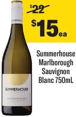 Liquorland Summerhouse Marlborough Sauvignon Blanc offer
