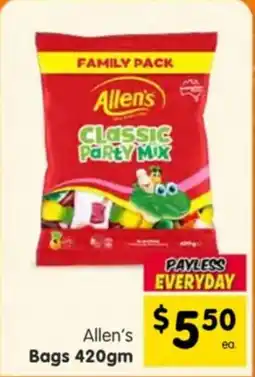 Spar Allen's bags offer