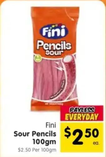 Spar Fini sour pencils offer