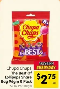 Spar Chupa chups the best of lollipops share bag offer