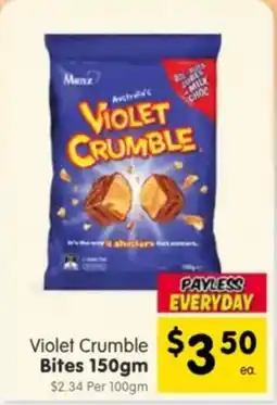 Spar Violet crumble bites offer