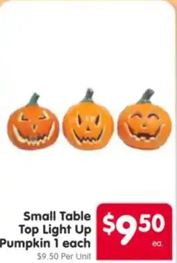Spar Small table top light up pumpkin offer