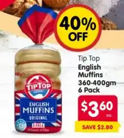 Spar Tip top english muffins offer
