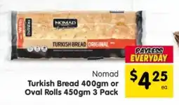 Spar Nomad turkish bread or oval rolls offer