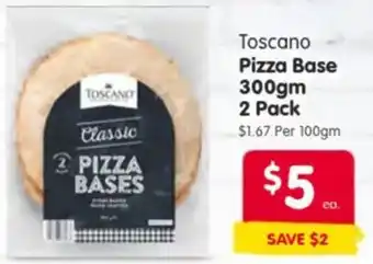Spar Toscano pizza base offer