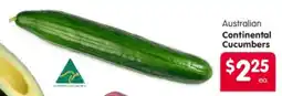 Spar Australian continental cucumbers offer