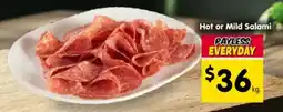 Spar Hot or mild salami offer