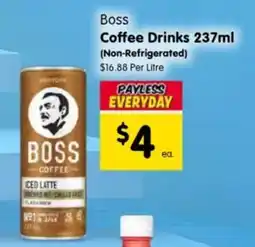 Spar Boss coffee drinks offer