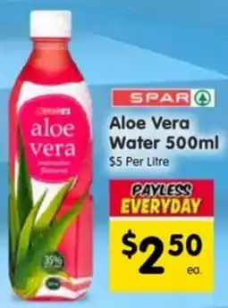 Spar Aloe vera water offer