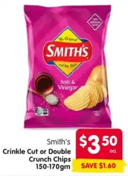 Spar Smith's crinkle cut or double crunch chips offer