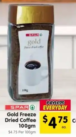 Spar Gold freeze dried coffee offer
