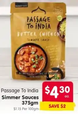 Spar Passage to india simmer sauces offer
