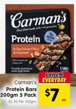 Spar Carman's Protein Bars offer