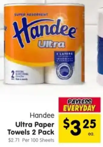Spar Handee ultra paper towels offer