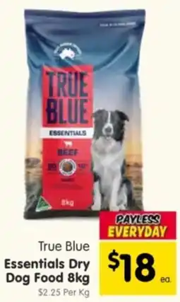 Spar True blue essentials dry dog food offer
