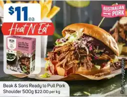 Foodland Beak & sons ready to pull pork shoulder offer