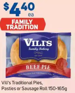 Foodland Vili's Traditional Pies, Pasties or Sausage Roll offer