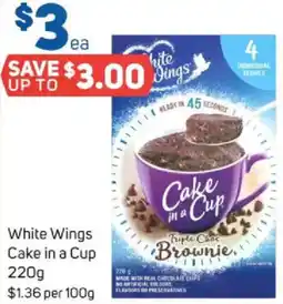 Foodland White wings cake in a cup offer