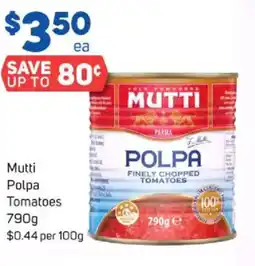 Foodland Mutti polpa tomatoes offer