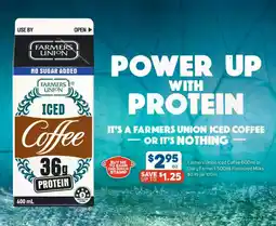 Foodland Farmers union iced coffee or dairy farmers flavoured milks offer