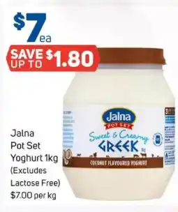Foodland Jalna pot set yoghurt offer