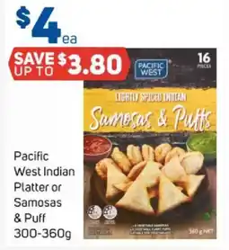 Foodland Pacific west indian platter or samosas & puff offer