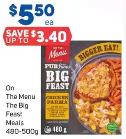 Foodland On the menu the big feast meals offer