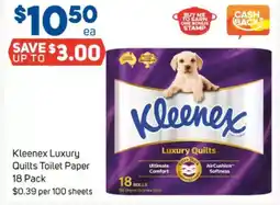 Foodland Kleenex luxury quilts toilet paper offer