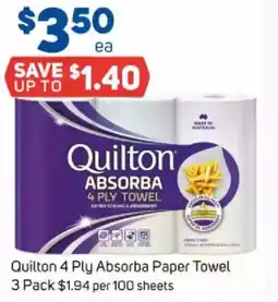 Foodland Quilton 4 ply absorba paper towel offer