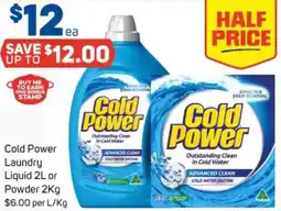 Foodland Cold power laundry liquid or powder offer