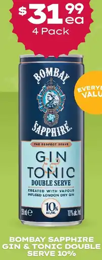 Thirsty Camel Bombay sapphire gin & tonic double serve 10% offer