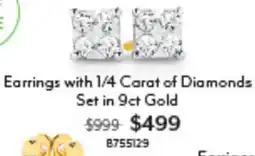 Angus & Coote Earrings with 1/4 Carat of Diamonds offer