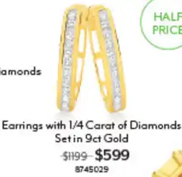 Angus & Coote Earrings with 1/4 Carat of Diamonds Set offer