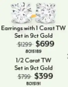 Angus & Coote Earrings with 1/2 Carat TW Set offer