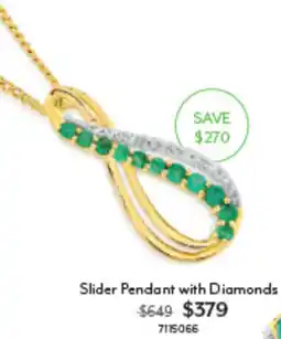 Angus & Coote Slider Pendant with Diamonds offer