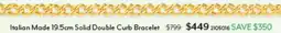 Angus & Coote Italian Made Solid Double Curb Bracelet offer
