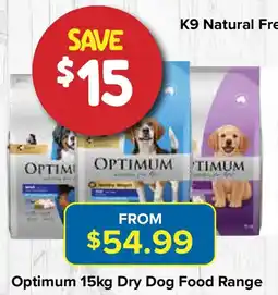PetO Optimum Dry Dog Food Range offer