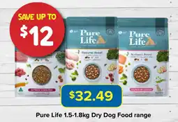 PetO Pure Life Dry Dog Food range offer