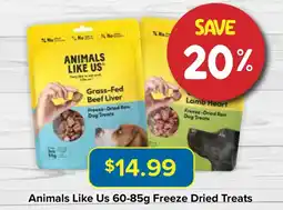 PetO Animals Like Us Freeze Dried Treats offer