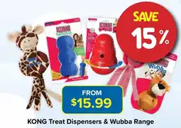 PetO Kong treat dispensers & wubba range offer